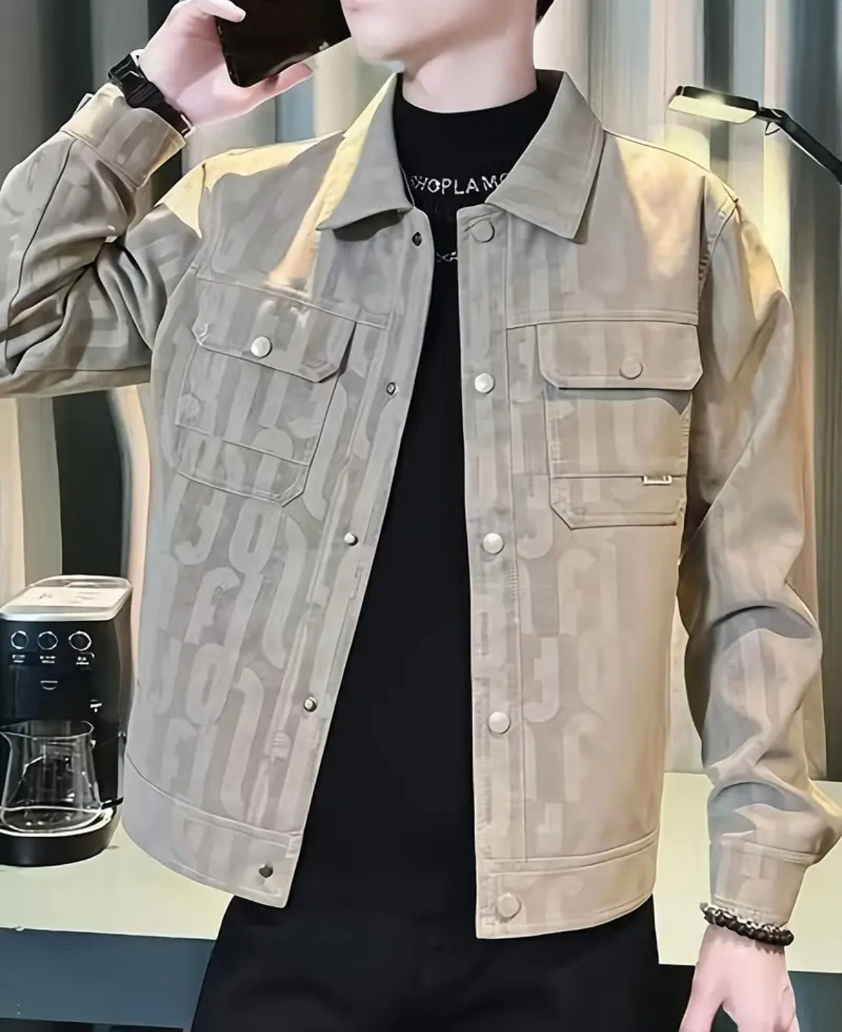 Printed Design Bomber Jacket