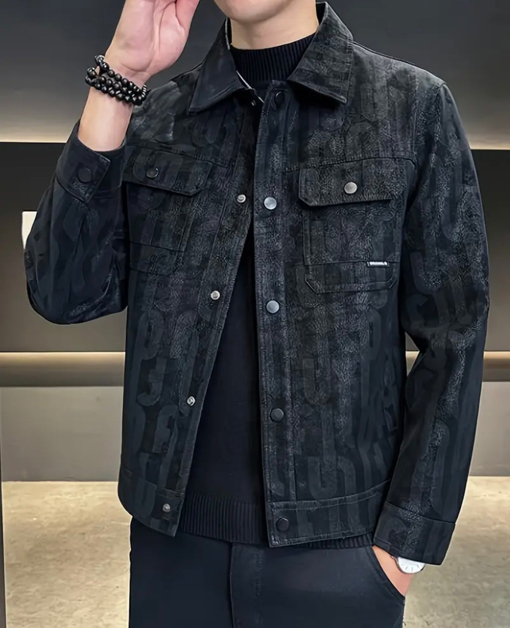 Printed Design Bomber Jacket
