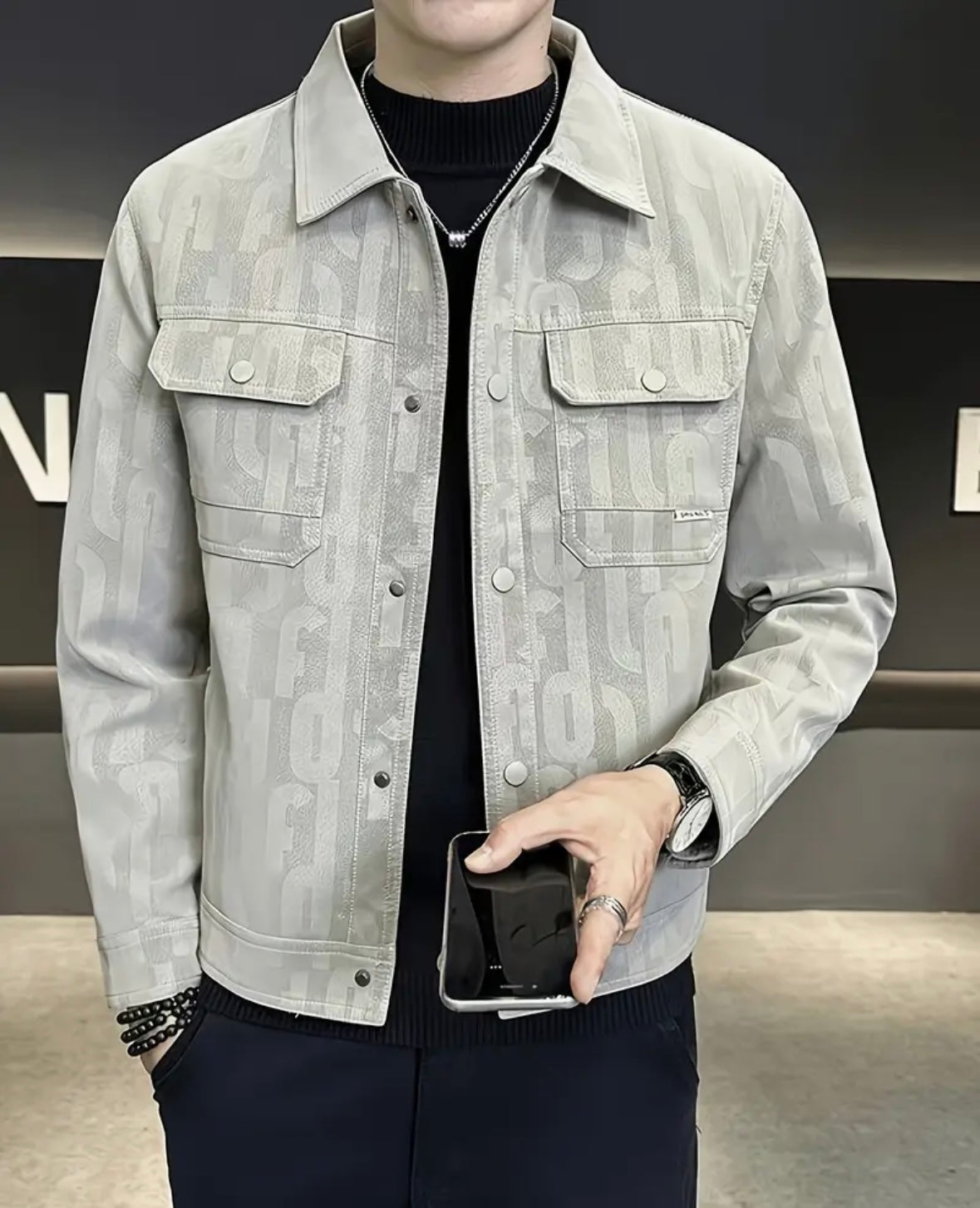 Printed Design Bomber Jacket
